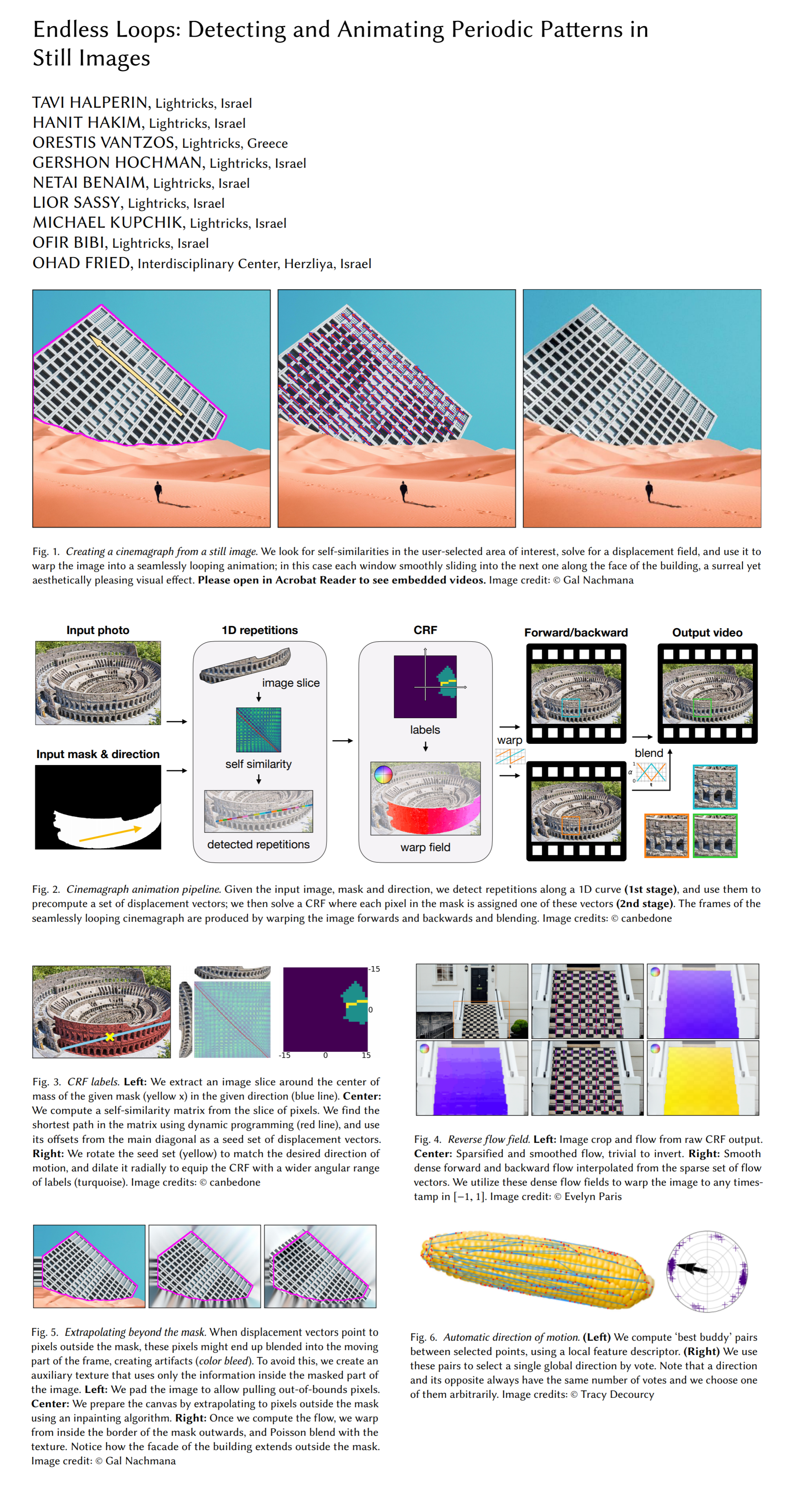 Endless Loops: Detecting and Animating Periodic Patterns in Still Images paper poster
