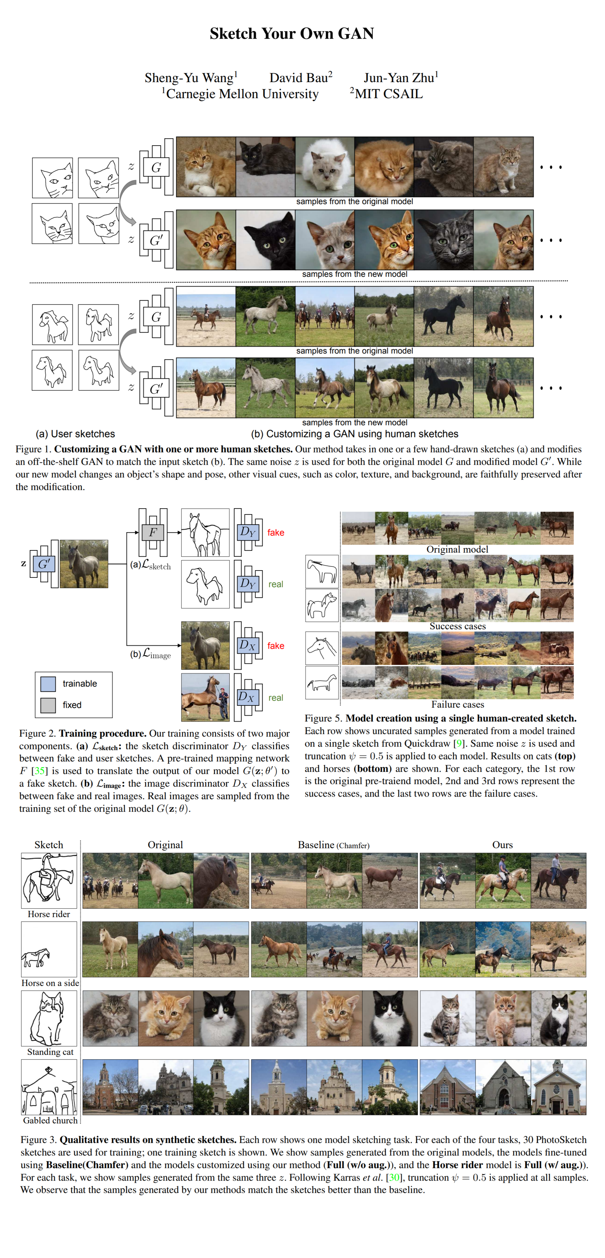 Sketch Your Own GAN paper poster