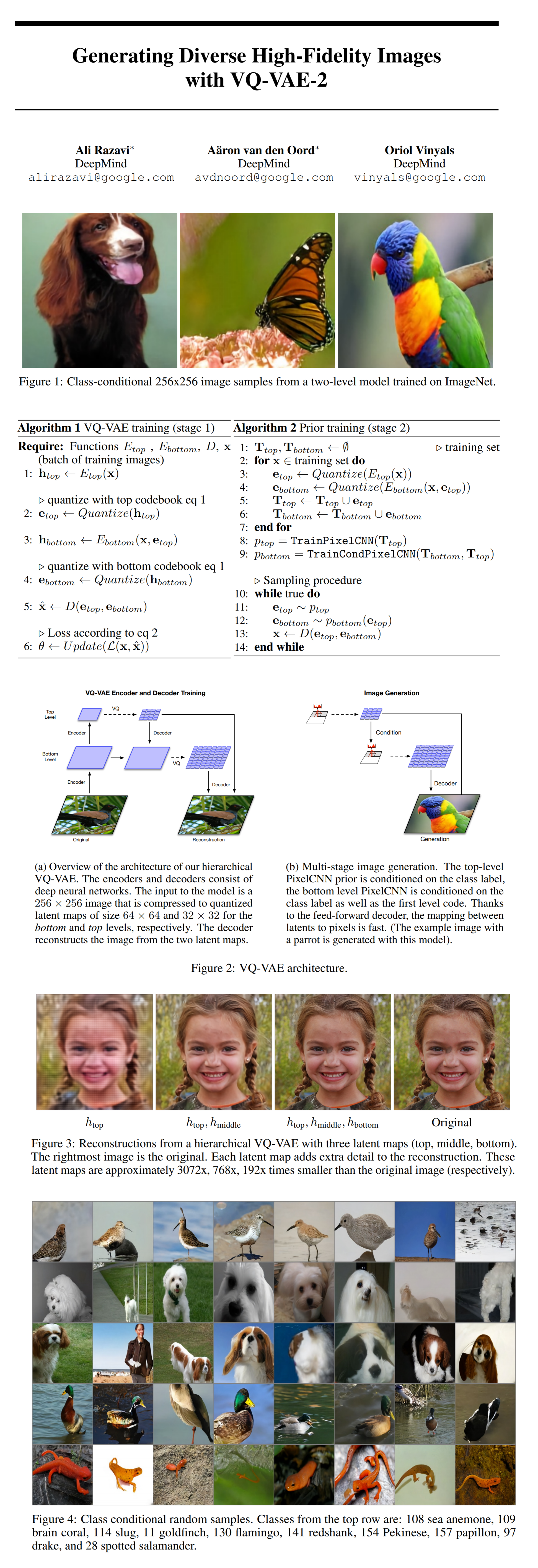 Generating Diverse High-Fidelity Images with VQ-VAE-2 Paper Poster